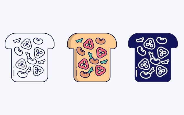 Mexican toast illustration icon