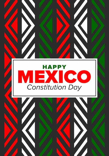 Mexico Constitution Day Mexican pattern National holiday Festival design Vector illustration