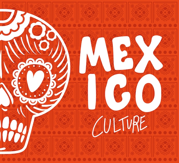 Mexico culture with skull design.