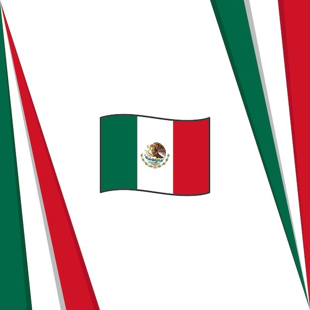 Vector mexico flag abstract background design template mexico independence day banner social media post mexico flag