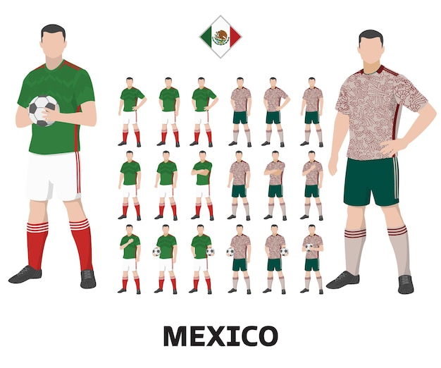 Mexico Football Team Kit, Home kit and Away Kit