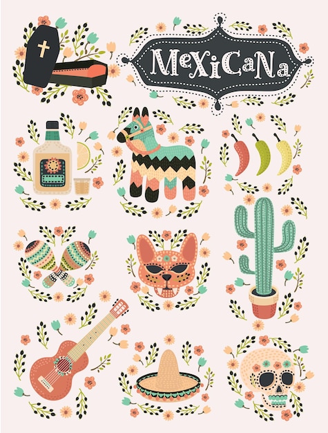 Mexico icons