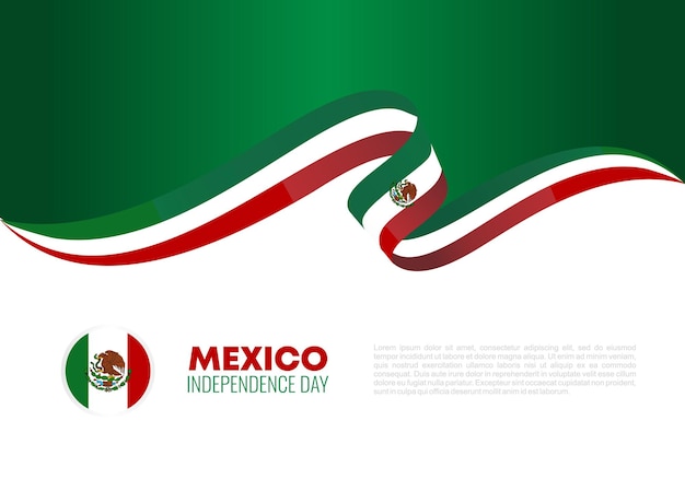 Mexico independence day background banner poster for national celebration on 16 and 17 september