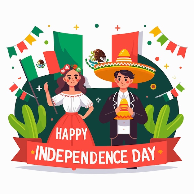 mexico independence day celebration vector illustration design