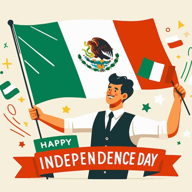 mexico independence day celebration vector illustration design