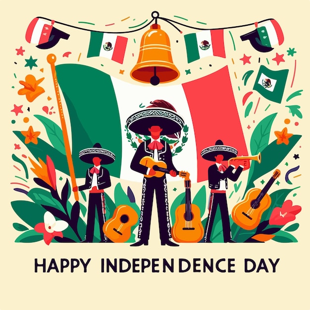 mexico independence day celebration vector illustration design