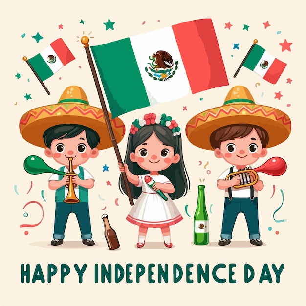 mexico independence day celebration vector illustration design