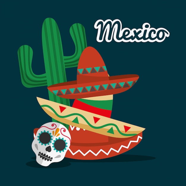 Mexico landmarks design 