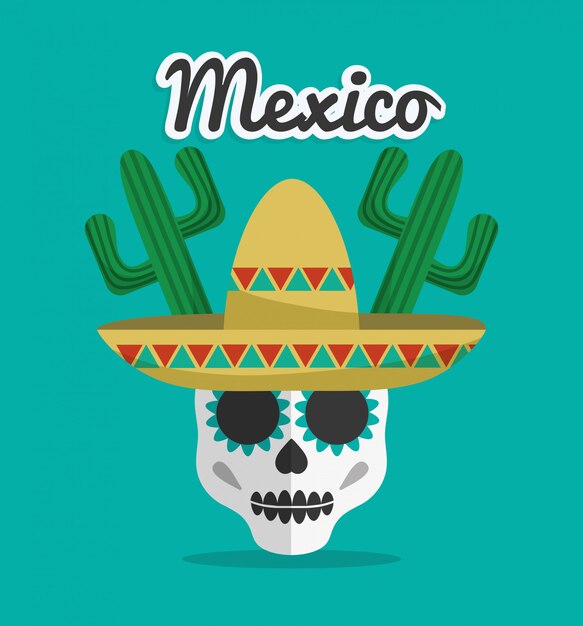 Mexico landmarks design 