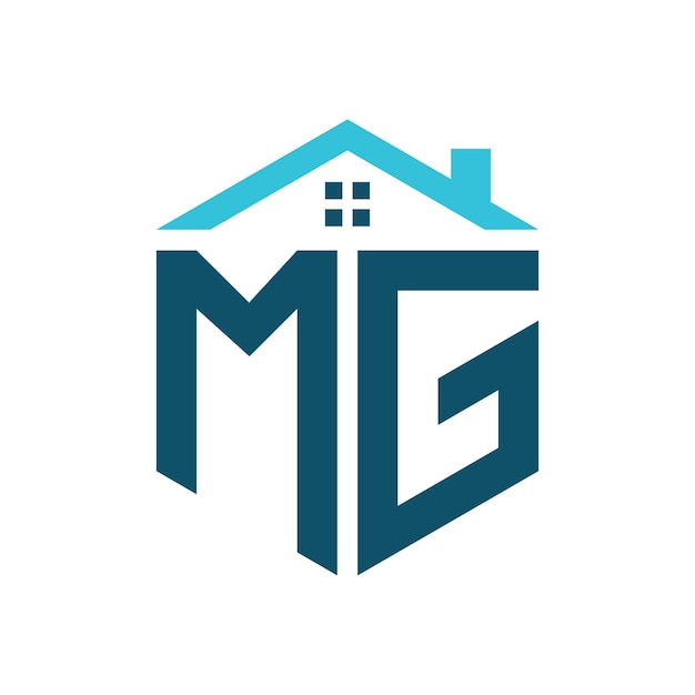 MG House Logo Design Template Letter MG Logo for Real Estate Construction or any House Related Business