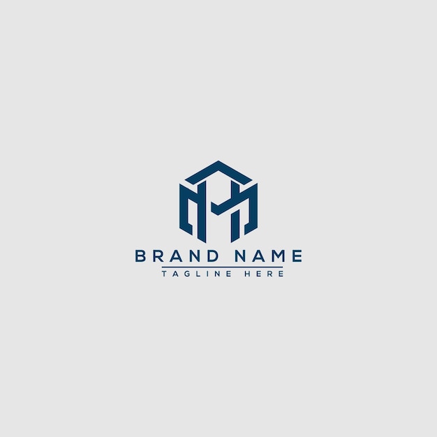 MH Logo Design Template Vector Graphic Branding Element