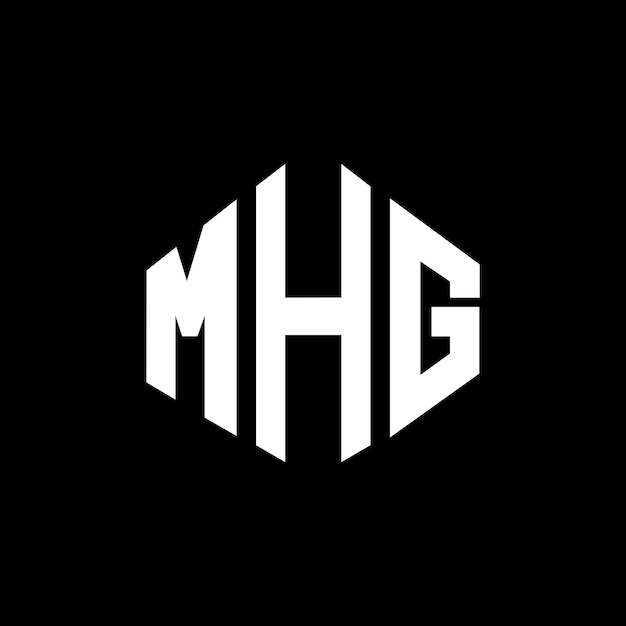 MHG letter logo design with polygon shape MHG polygon and cube shape logo design