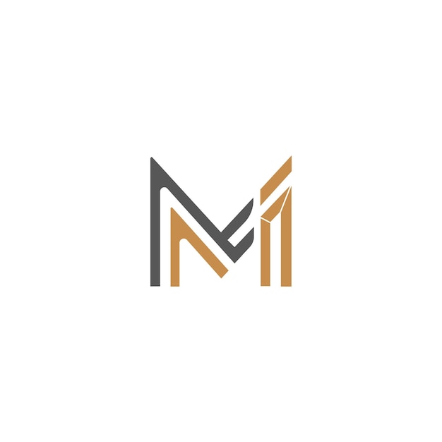 MI letter logo design