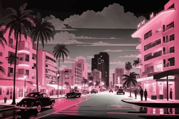 miami city style of a noir novel bookcover in blue and black