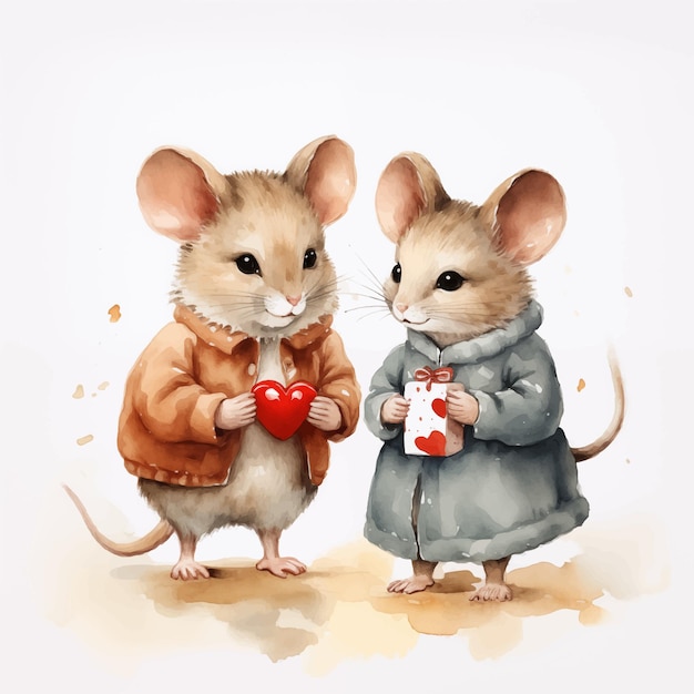 The mice give gifts to each other