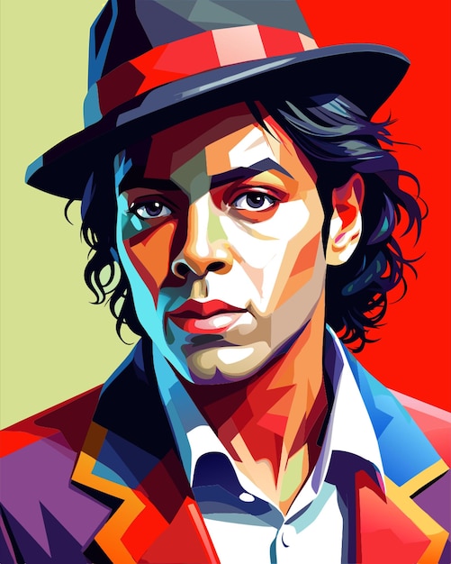 Vector michael jackson vector illustration flat 2