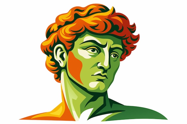 Michelangelo painting vector on white background