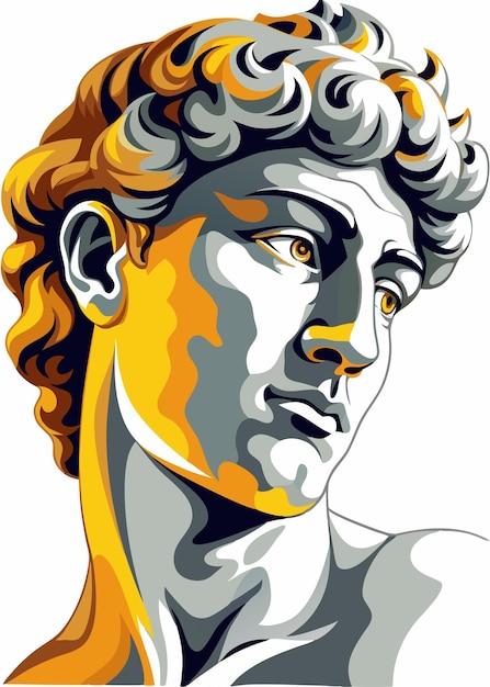 Michelangelo painting vector on white background