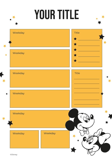 Mickey Mouse and Friends Weekly Planner