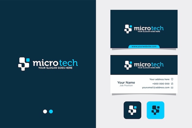 Micro Technology logo design and business card