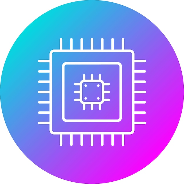 Microchip vector icon Can be used for Smart City iconset