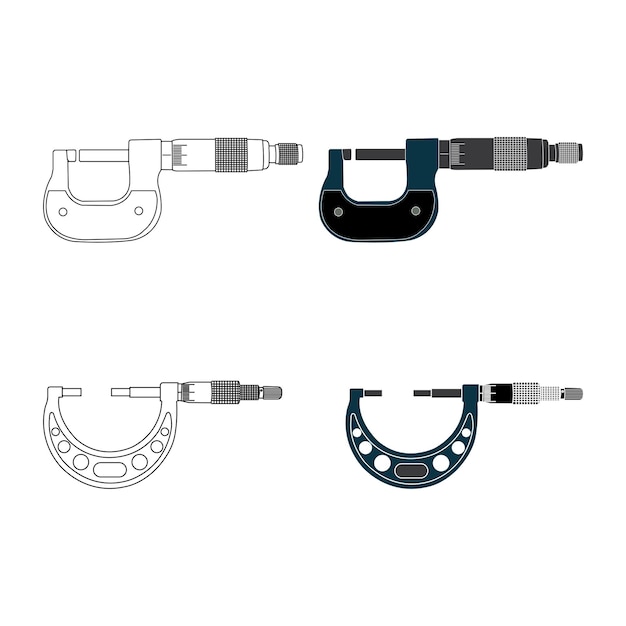 Micrometer measuring icon