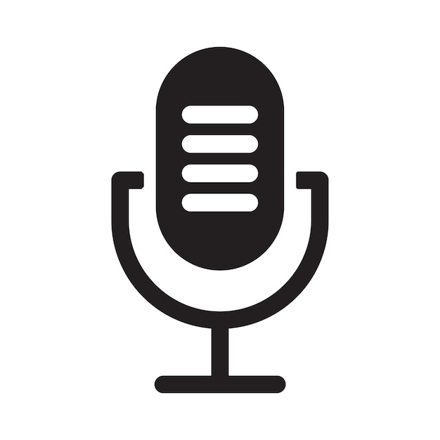 Microphone icon vector on trendy style for design and print