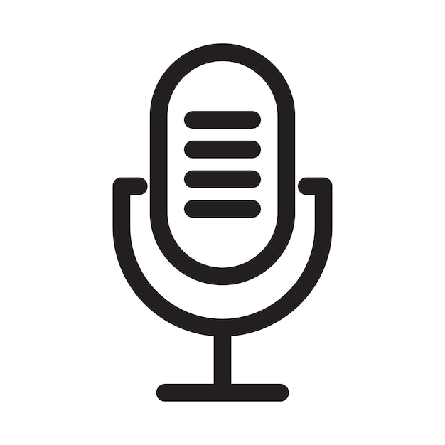 Microphone icon vector on trendy style for design and print