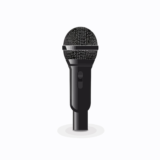 Vector a microphone is on a white background with a black stand