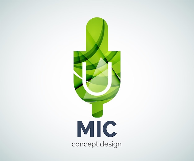 Microphone logo business branding icon