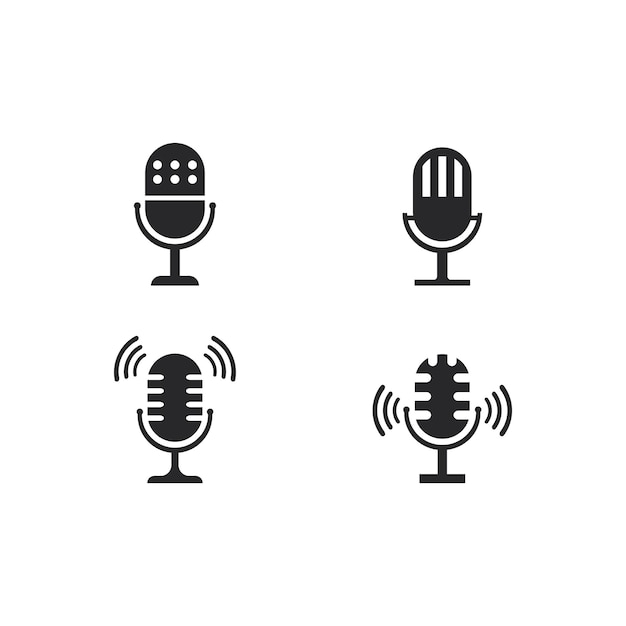 Microphone vector icon illustration