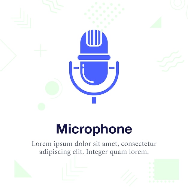 Microphone vector illustration icon