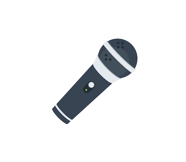 Microphone vector isolated icon. Mic emoji illustration. Microphone vector isolated emoticon