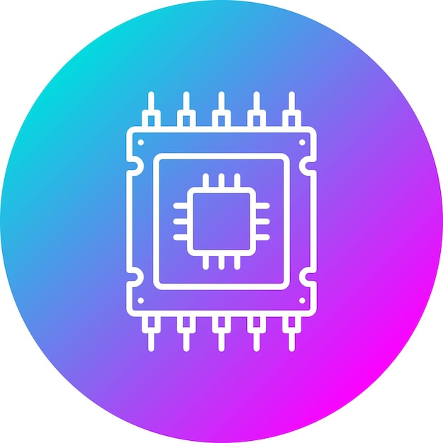 Microprocessor vector icon Can be used for Computer and Hardware iconset