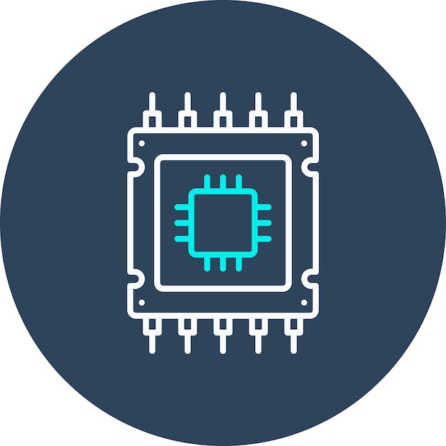 Microprocessor vector icon Can be used for Computer and Hardware iconset