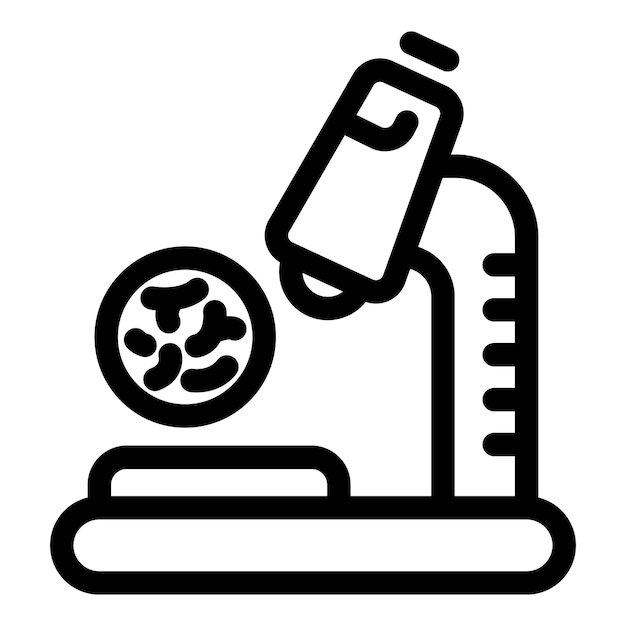 Microscope analyzing bacteria sample for scientific research