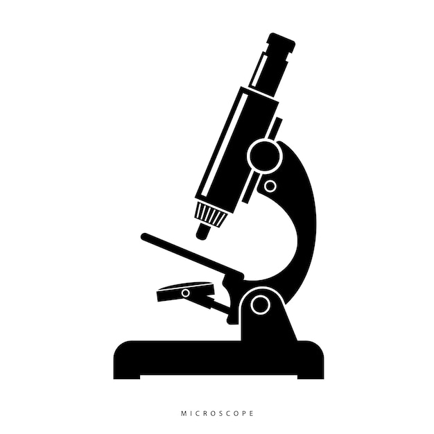 Microscope Icon. Vector isolated on white background.