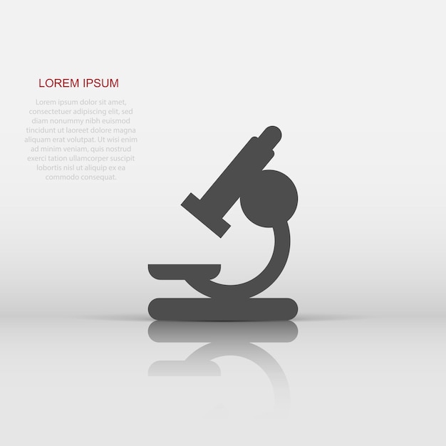 Microscope lab icon Vector illustration Business concept microscope pictogram