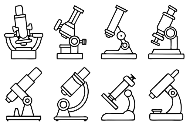 Microscope line art