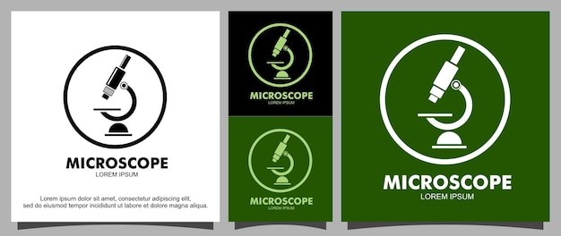 Microscope logo design template