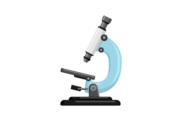 Microscope vector illustration in flat style