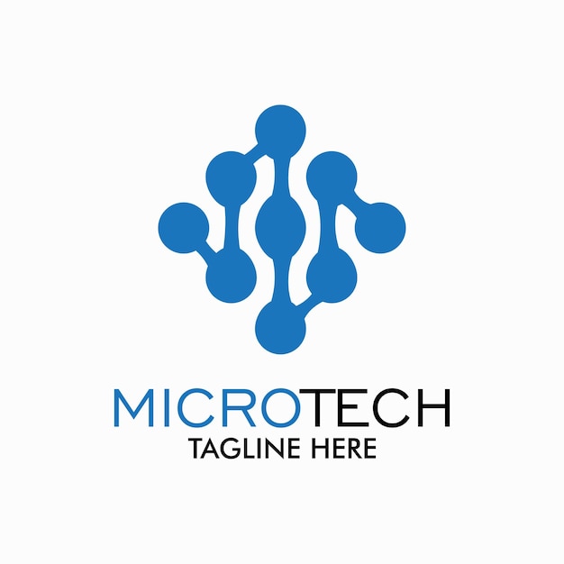 Microtech full color technology logo vector for companies