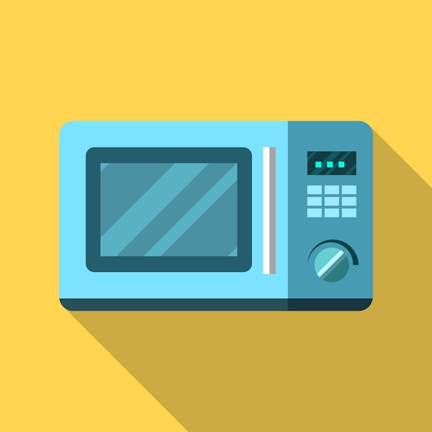 Microwave flat icon illustration