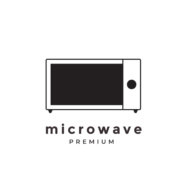 Microwave minimal logo design vector graphic illustration