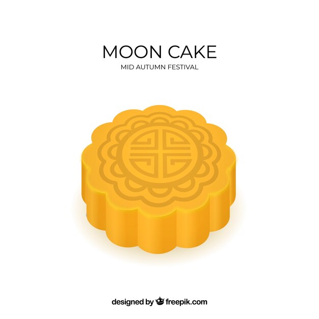 Mid autumn background with moon cake