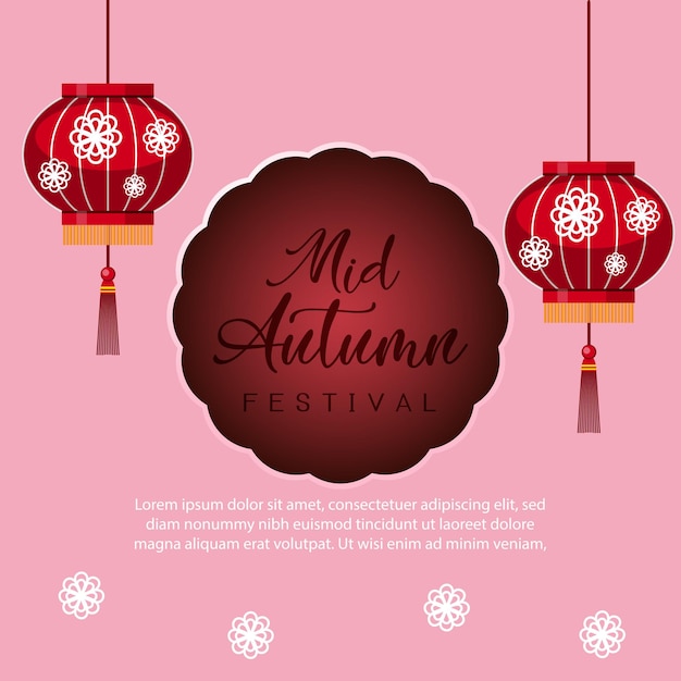 Mid Autumn Festival Social Media Template For Instagram Post Feed Banner