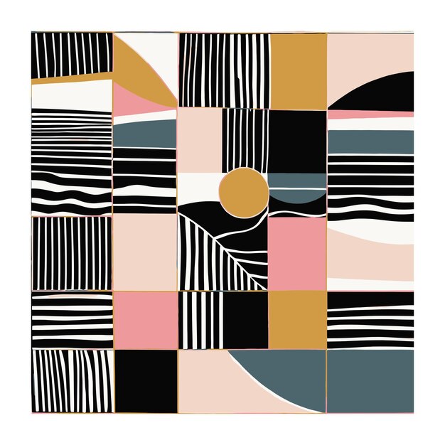 Vector mid century modern pattern