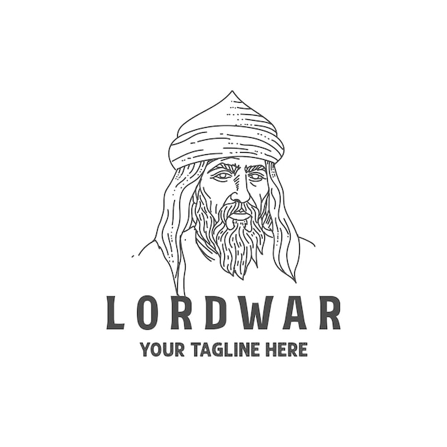 Vector middle east or arabian strong brave knight lord war king hero with turban illustration