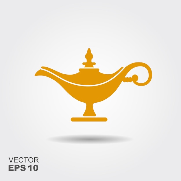 Middle East Oil Lamp Vector flat icon