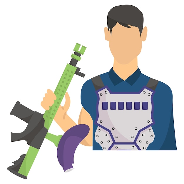 Midplayers or Sniper vector flat icon design Shooting sport symbol extreme sport Sign skeet shooting